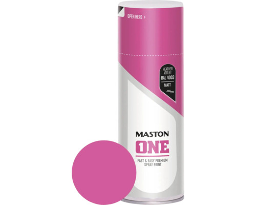 Peinture aérosol Maston ONE - mat RAL 4003 Heather Violet 400 ml Maston One peinture en aérosol violet bruyère RAL 4003