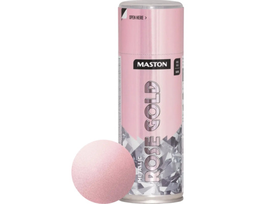 Peinture aérosol Maston métallique or rose 400 ml Maston peinture aérosol or rose métallisé