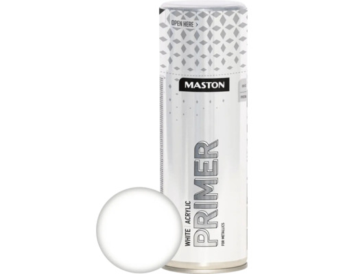 Peinture aérosol primaire acrylique Maston blanc 400 ml Peinture aérosol primaire acrylique Maston blanc 400 ml
