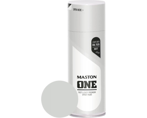 Peinture aérosol Maston ONE mat RAL 7035 Light Grey 400 ml