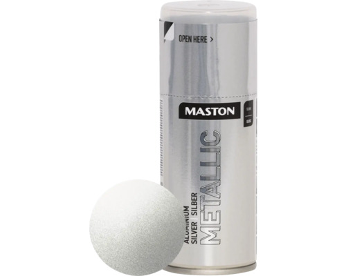 Peinture en bombe aérosol Maston metallic argent 150 ml