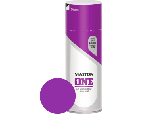 Peinture aérosol Maston ONE! mate satinée RAL 4006 pourpre signalisation 400 ml