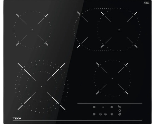 Plaque vitrocéramique avec cadre TEKA 60 x 51,5 mm 4 zones de cuisson TTB64320TTCBK