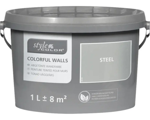 Peinture mur et plafond StyleColor COLORFUL WALLS steel 1 l