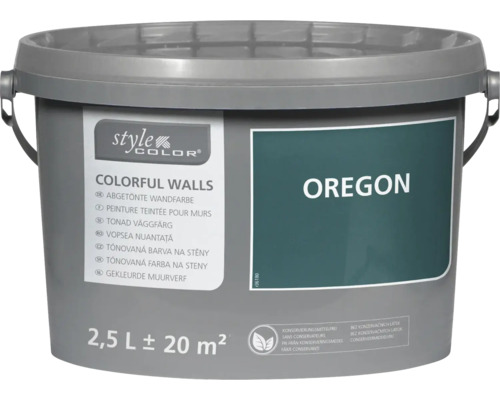 Peinture mur et plafond StyleColor COLORFUL WALLS oregon 2,5 l Pot de peinture murale teintée Oregon, 2,5 litres