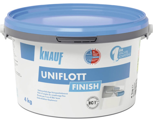 Knauf Uniflott Finish Spachtelmasse 4 kg Knauf Uniflott Finish gebrauchsfertige Feinspachtelmasse im Eimer, 4 kg