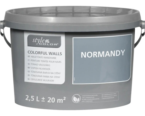 Peinture mur et plafond StyleColor COLORFUL WALLS normandy 2,5 l Seau de 2,5 litres de peinture murale teintée Normandy