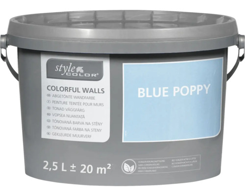 Peinture mur et plafond StyleColor COLORFUL WALLS blue poppy 2,5 l