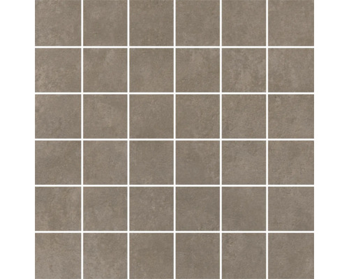 Mosaïque MIRAVA Manhattan taupe mat 30 x 30 x 0,9 cm Motif de carreaux de mosaïque en faïence