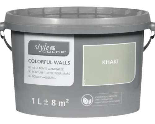 Peinture mur et plafond StyleColor COLORFUL WALLS kaki 1 l