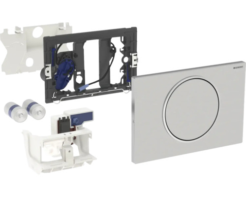 WC-Steuerung Pressalit PLUS / SELECT Platte edelstahl gebürstet / Dekorring chrom batteriebetrieben für Stützklappgriff mit Funksender R9343