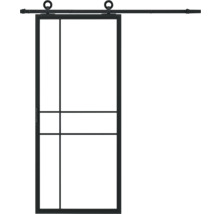 Pertura Schiebetür Komplett-Set Jarn 06 Satin 1000x2350 mm inkl. Laufschiene mit Rad,Griff-Set