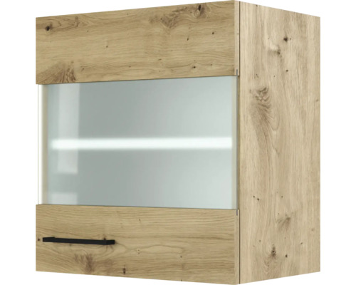 Hängeschrank mit Glastür Cara BxTxH 50 x 32 x 54,8 cm Frontfarbe eiche design matt Korpusfarbe eiche hell