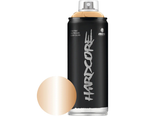 Peinture aérosol MTN Montana Hardcore Metallic Copper 400 ml Peinture en aérosol dans une bombe avec nuancier