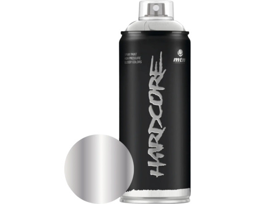 Peinture aérosol MTN Montana Hardcore Silver Chrome 400 ml