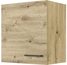 Armoire suspendue avec structure en bois et poignée