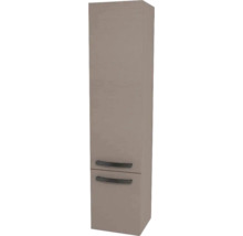 Armoire haute suspendue avec 1 porte et tiroir Devo Vena 2.0 droite lxhxp 35x150x33 cm structure stone grey poignée noire