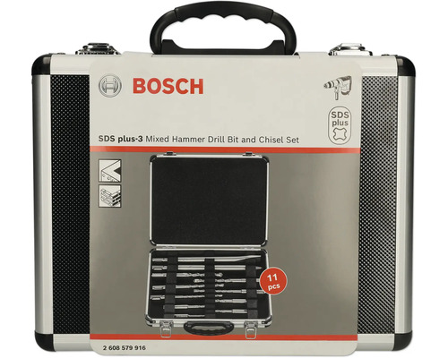 Kit forets et burins Bosch 11 pces SDS-plus-3