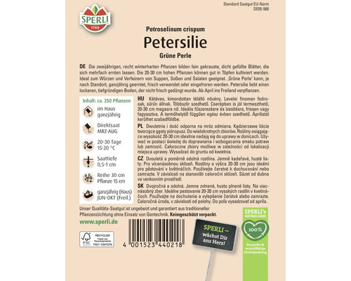 Sachet de graines de persil vert perle Sperli