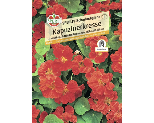 Kapuzinerkresse SPERLI's Scharlachglanz Sperli Samenfestes Saatgut Blumensamen Samenpackung Kapuzinerkresse