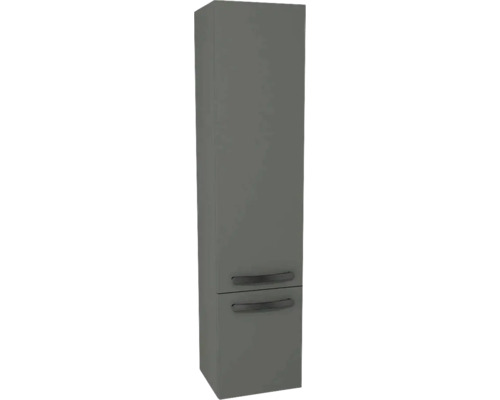 Hängehochschrank mit 1 Tür und Schublade Devo Vena 2.0 links BxHxT 35x150x33 cm classico stone grey Griff schwarz