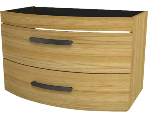 Waschtischunterschrank Devo Vena 2.0 BxHxT 80x50x38 cm kitami mountain Griff schwarz Waschtischunterschrank mit zwei Schubladen im Holzdesign
