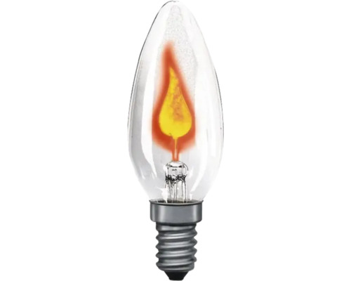 Ampoule flamme vacillante E27 3 W transparente - HORNBACH