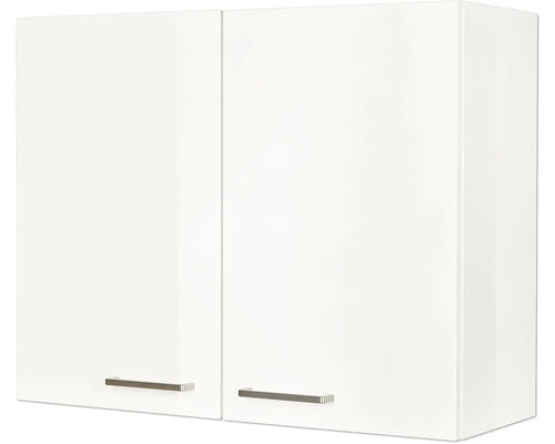 Armoire suspendue NOBILIA Modern 90 x 35 x 72 cm façade blanc à haute brillance corps blanc monté