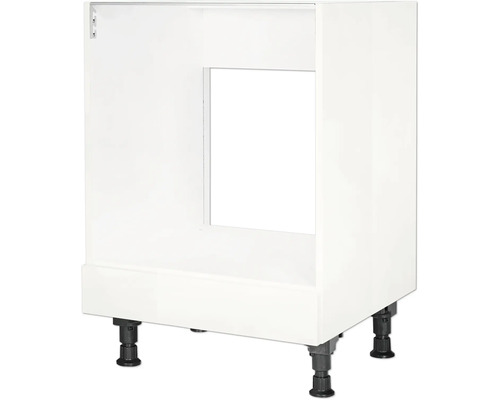 NOBILIA Herdumbauschrank Modern BxTxH 60 x 58 x 87 cm weiß hochglanz vormontiert