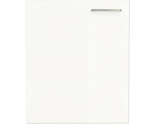 Porte d'armoire NOBILIA Modern 60 x 58 x 87 cm façade blanc à haute brillance corps blanc butée gauche monté