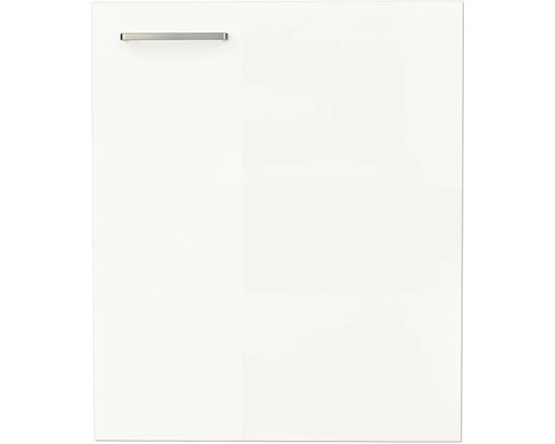 Porte d'armoire NOBILIA Modern 60 x 58 x 87 cm façade blanc à haute brillance corps blanc butée droite monté