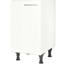 Meuble sous évier NOBILIA Modern lxpxh 45 x 58 x 87 cm blanc alpin haute brillance prémonté tirant gauche 4004539041134