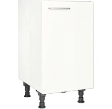 Meuble d'évier NOBILIA Modern lxpxh 45 x 58 x 87 cm blanc alpin haute brillance prémonté tirant droite