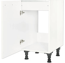 Meuble sous évier NOBILIA Modern lxpxh 45 x 58 x 87 cm blanc alpin haute brillance prémonté tirant gauche 4004539041134