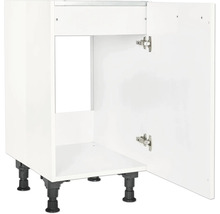 Meuble d'évier NOBILIA Modern lxpxh 45 x 58 x 87 cm blanc alpin haute brillance prémonté tirant droite
