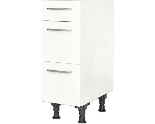 Meuble bas tiroir NOBILIA Modern lxpxh 30 x 58 x 87 cm blanc alpin haute brillance prémonté Meuble bas tiroir NOBILIA Modern lxpxh 30 x 58 x 87 cm blanc alpin haute brillance prémonté