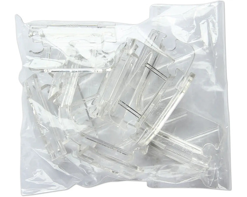 Kunststoff-Etikettenhalter in einer Verpackung