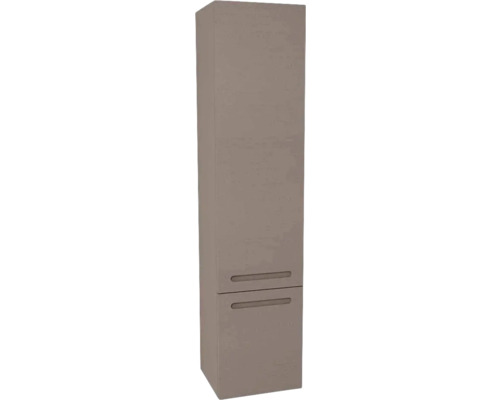 Hängehochschrank mit 2 Türen Devo Vena 2.0 rechts BxHxT 35x150x33 cm structure stone grey Griff eingefräst