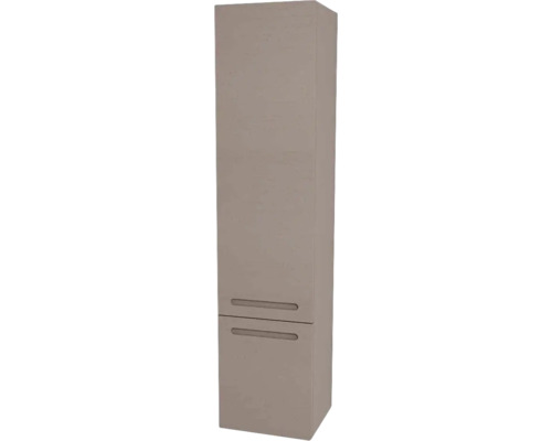 Hängehochschrank mit 2 Türen Devo Vena 2.0 links BxHxT 35x150x33 cm structure stone grey Griff eingefräst