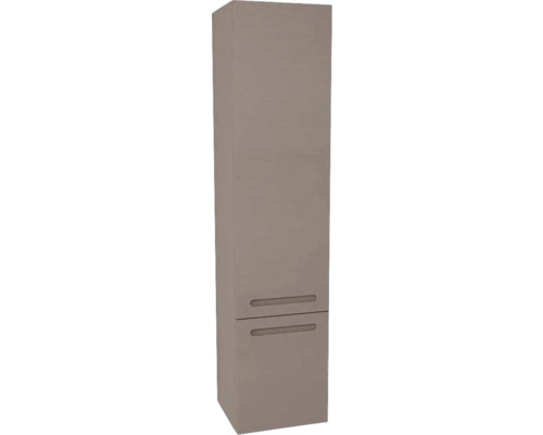 Hängehochschrank mit 1 Tür und Schublade Devo Vena 2.0 links BxHxT 35x150x33 cm structure stone grey Griff eingefräst