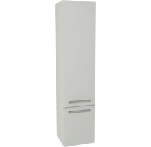 Hängehochschrank mit 1 Tür und Schublade Devo Vena 2.0 links BxHxT 35x150x33 cm pearl grey supermatt Griff eingefräst