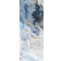 Dekorplatte mit Marmor Design in Blau-, Grau- und Goldtönen