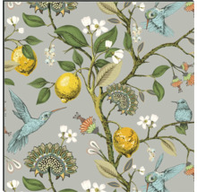 Dekor mit Zitronenbaum und Kolibris