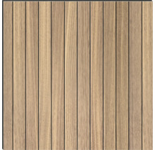 Quadratische Holzfliese mit Lattenstruktur für den Außenbereich