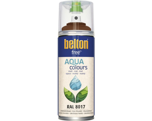 Peinture en bombe aérosol Belton Free PU Ral 8017 marron chocolat mate 400 ml