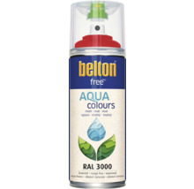 Peinture en bombe aérosol Belton Free PU RAL 3000 rouge feu mate 400 ml