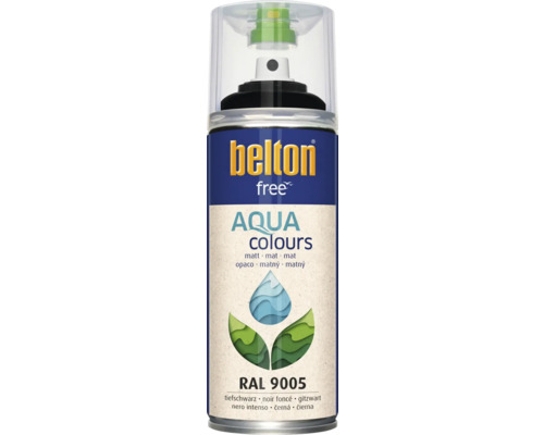 Aérosol peinture haute résistance noir mat 400ml ROBUST BELTON