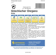 Griechischer Oregano der Sorte Kreta Saatgutpackung