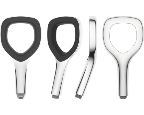 Handbrause mit modernem Design, verschiedene Ansichten