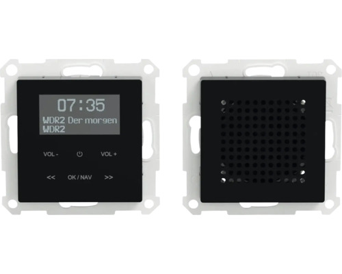 Set radio DAB+ Merten MEG4375-0303 avec Bluetooth + haut-parleur système M noir